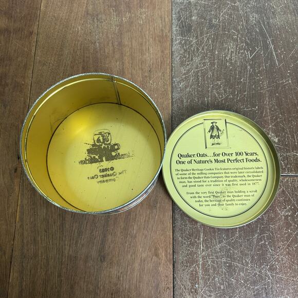 Quaker Oats 1983 VINTAGE Decorative storage tin Oatmeal Cookie Recipe - Picture 7 of 10